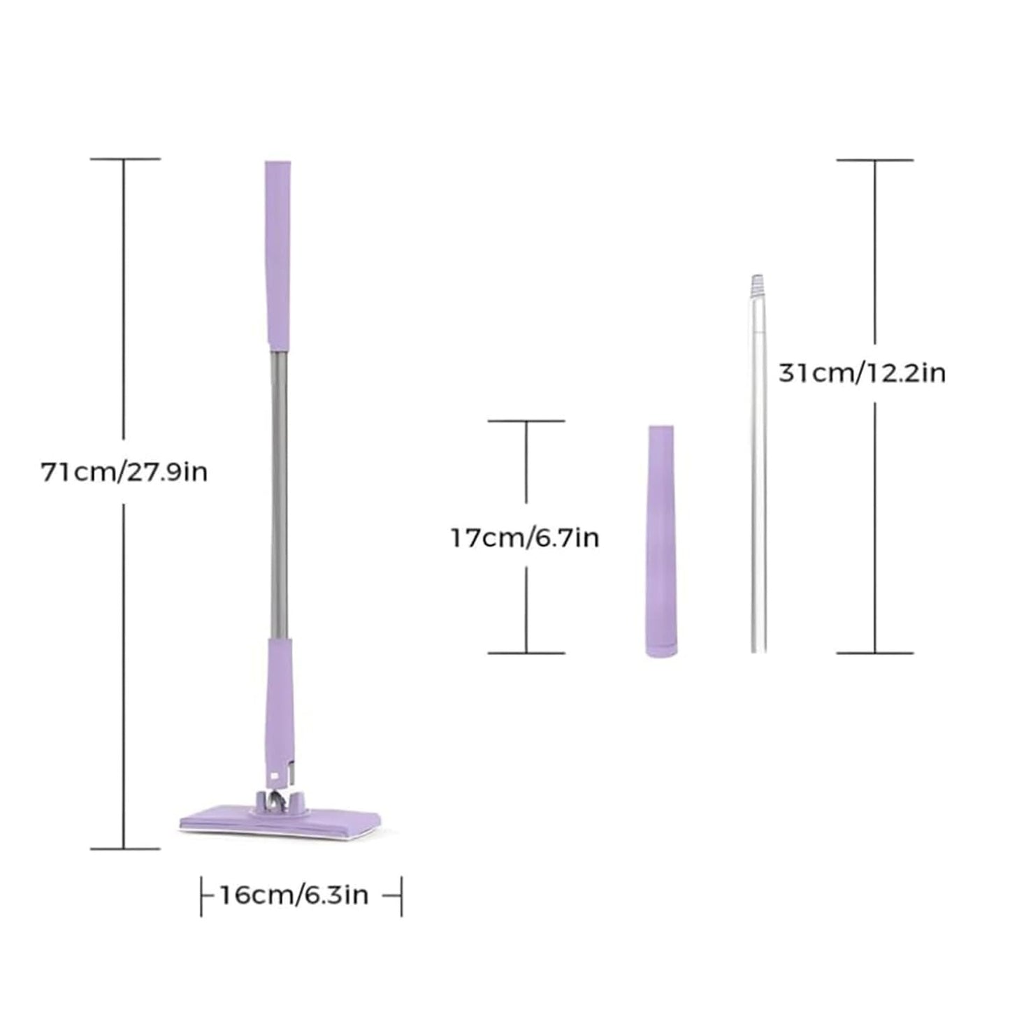 SwiftMop® - Automatic Disposable Dust Mop with 4 Reusable Cloths