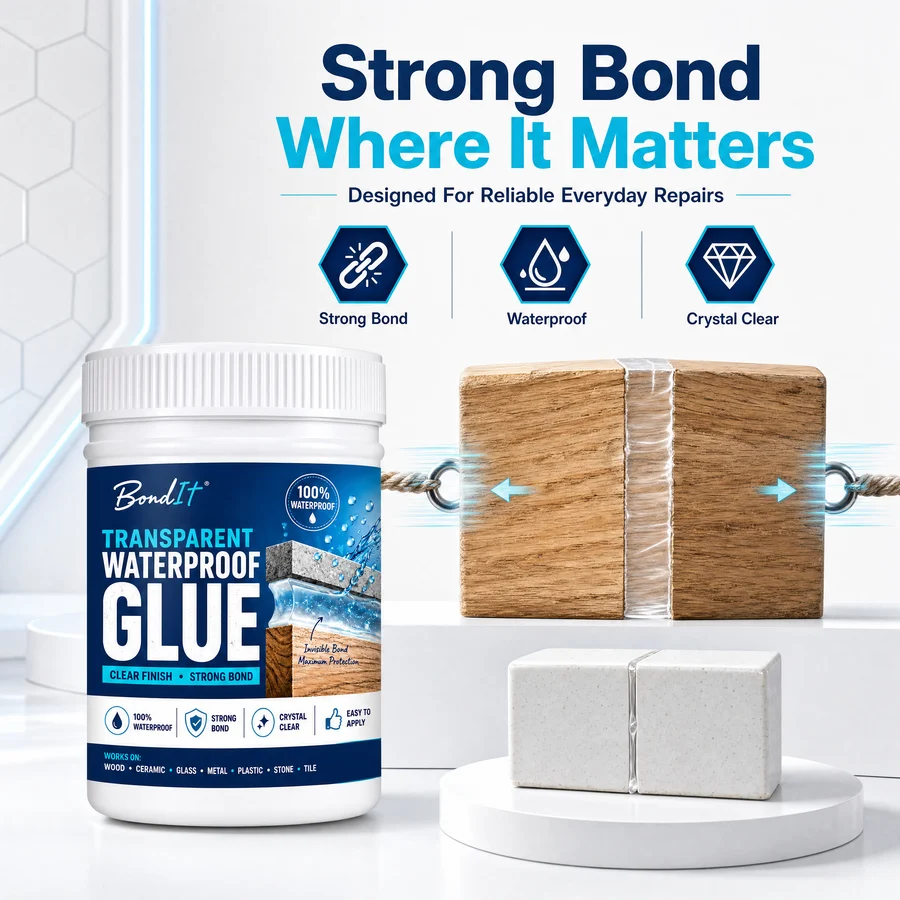 (BUY 1 GET 1 FREE) BondIt® - Heavy-Duty Transparent Waterproof Glue + Free Brush