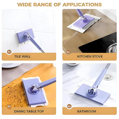 SwiftMop® - Automatic Disposable Dust Mop with 4 Reusable Cloths