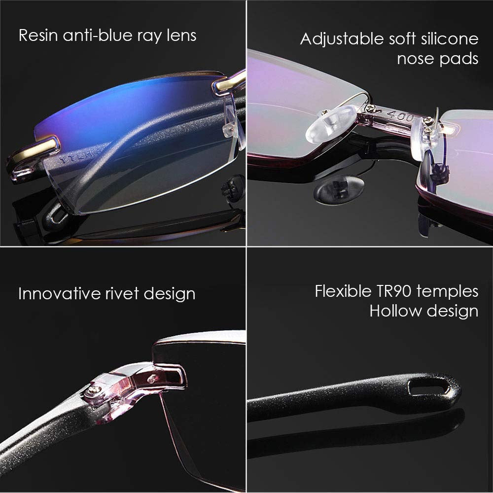 (BUY 1 GET 1 FREE) EyeVerge® - Premium Anti-Glare Anti-Reflection Blue Ray Reading Glasses