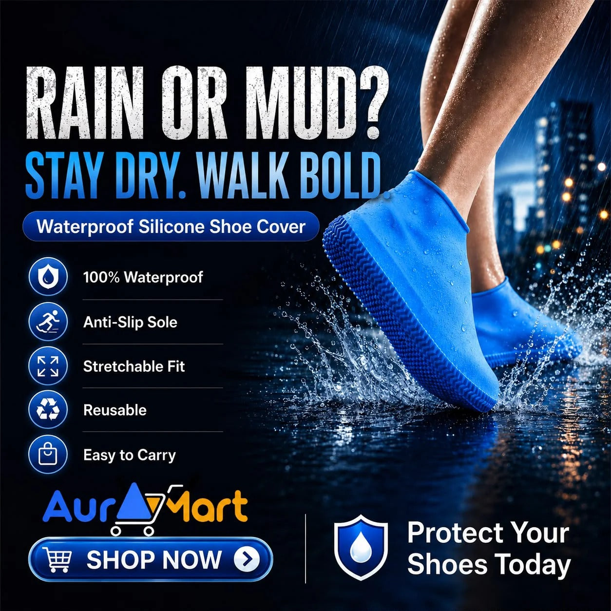 (BUY 1 GET 1 FREE) ShieldSole® - Premium Silicone Shoe Covers