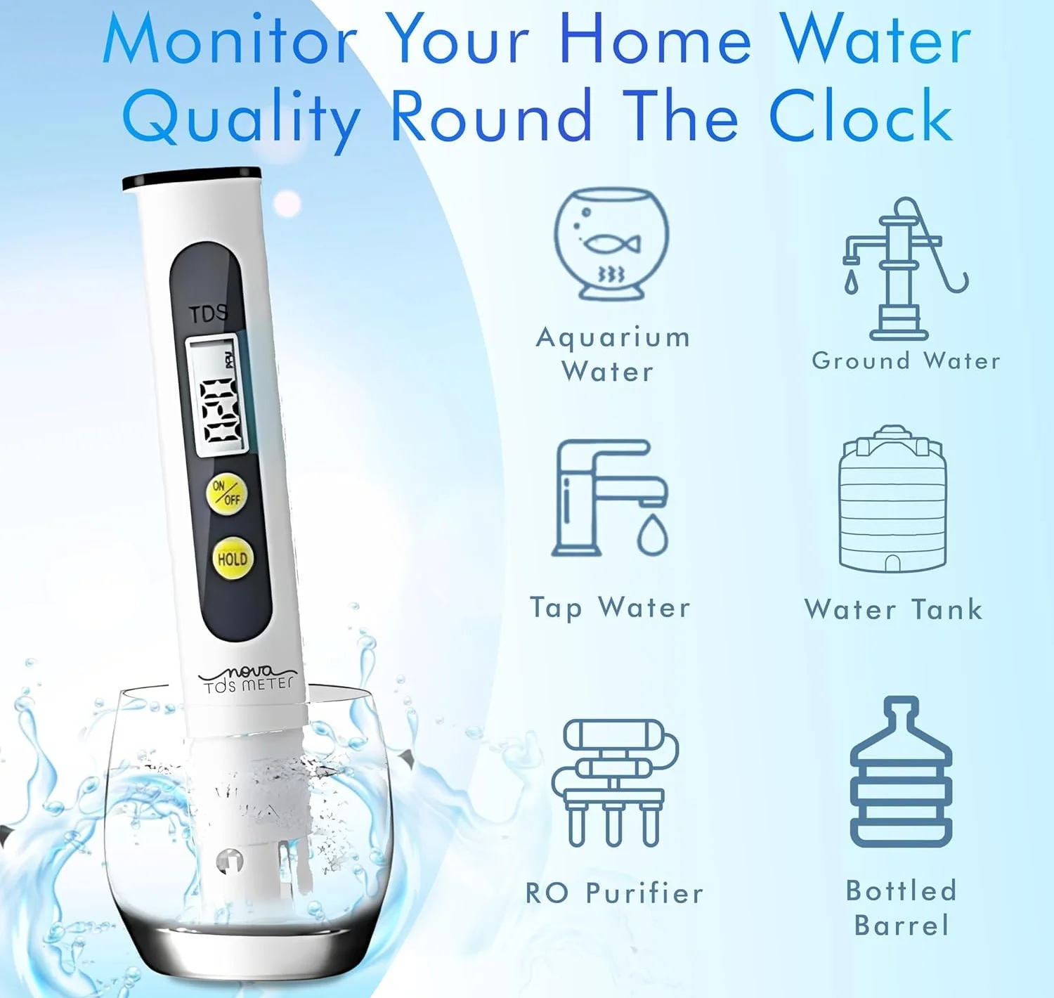PureDrop® - Premium Digital Water TDS Meter Tester