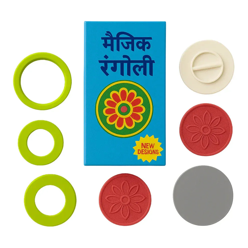 Rangoluxe® Magic Rangoli Kit – Instantly Create Stunning, Mess-Free Rangolis (Special Diwali Offer)