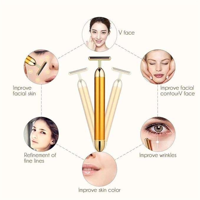 Opalune® - 24K Gold Energy Beauty Bar Electric Facial Massage Roller
