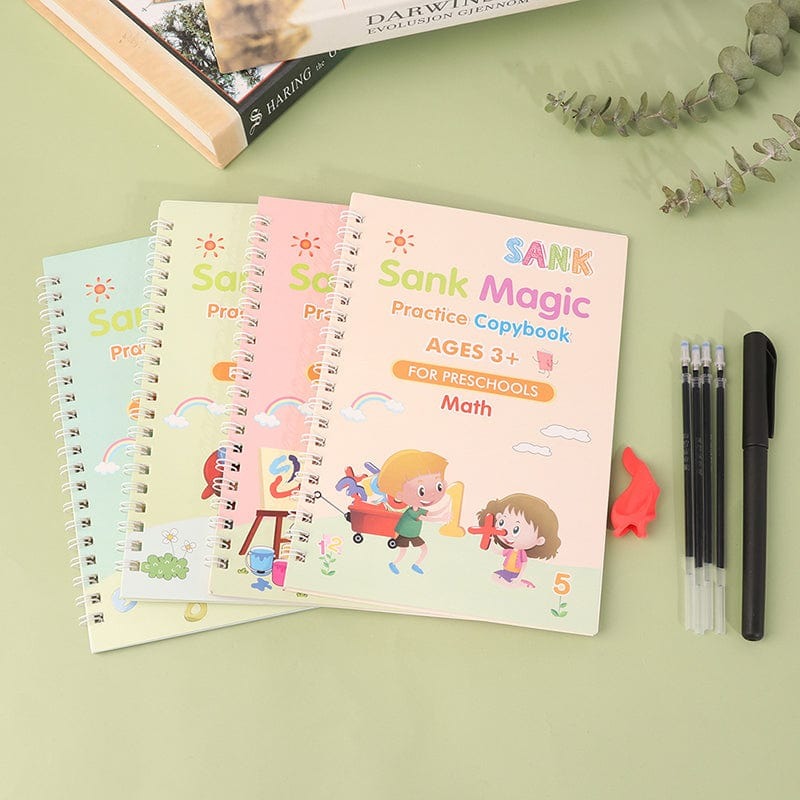 SmartDoodle® - Reusable Magic Practice Set (4 Guided Journals, 1 Pen, 10 Invisible Refills)
