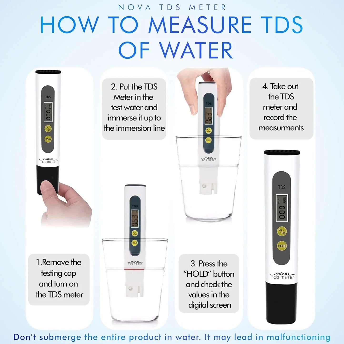 PureDrop® - Premium Digital Water TDS Meter Tester