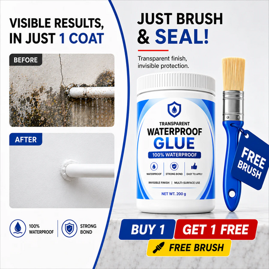 (BUY 1 GET 1 FREE) SealBond® - Heavy-Duty Transparent Waterproof Glue + Free Brush