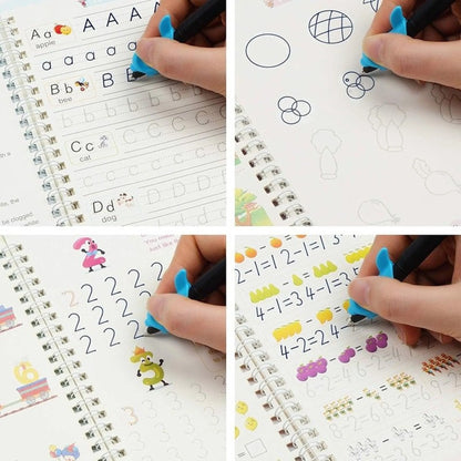 SmartDoodle® - Reusable Magic Practice Set (4 Guided Journals, 1 Pen, 10 Invisible Refills)