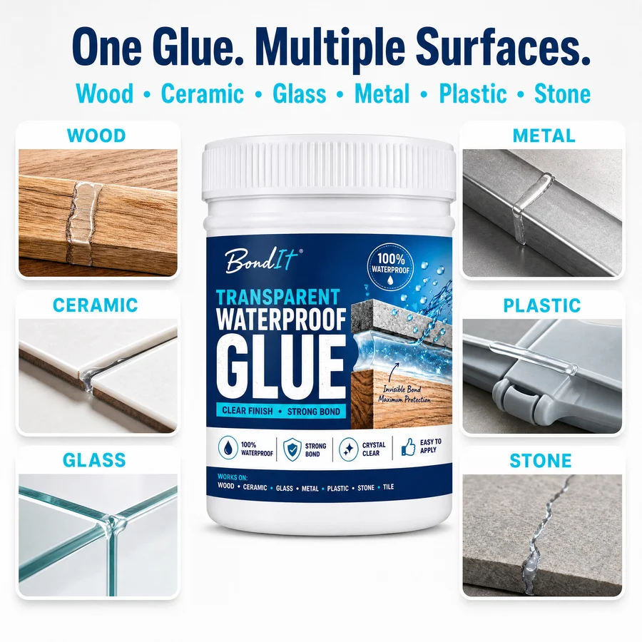 (BUY 1 GET 1 FREE) BondIt® - Heavy-Duty Transparent Waterproof Glue + Free Brush