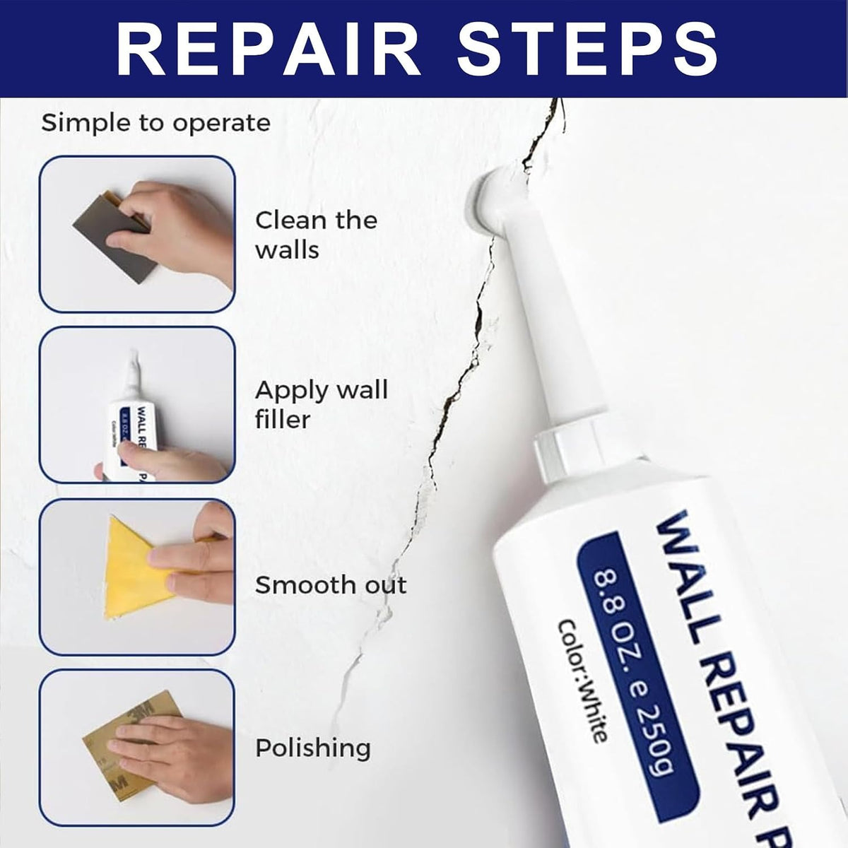 (BUY 1 GET 1 FREE) WallRestore® - All-in-One Wall Repair Paste