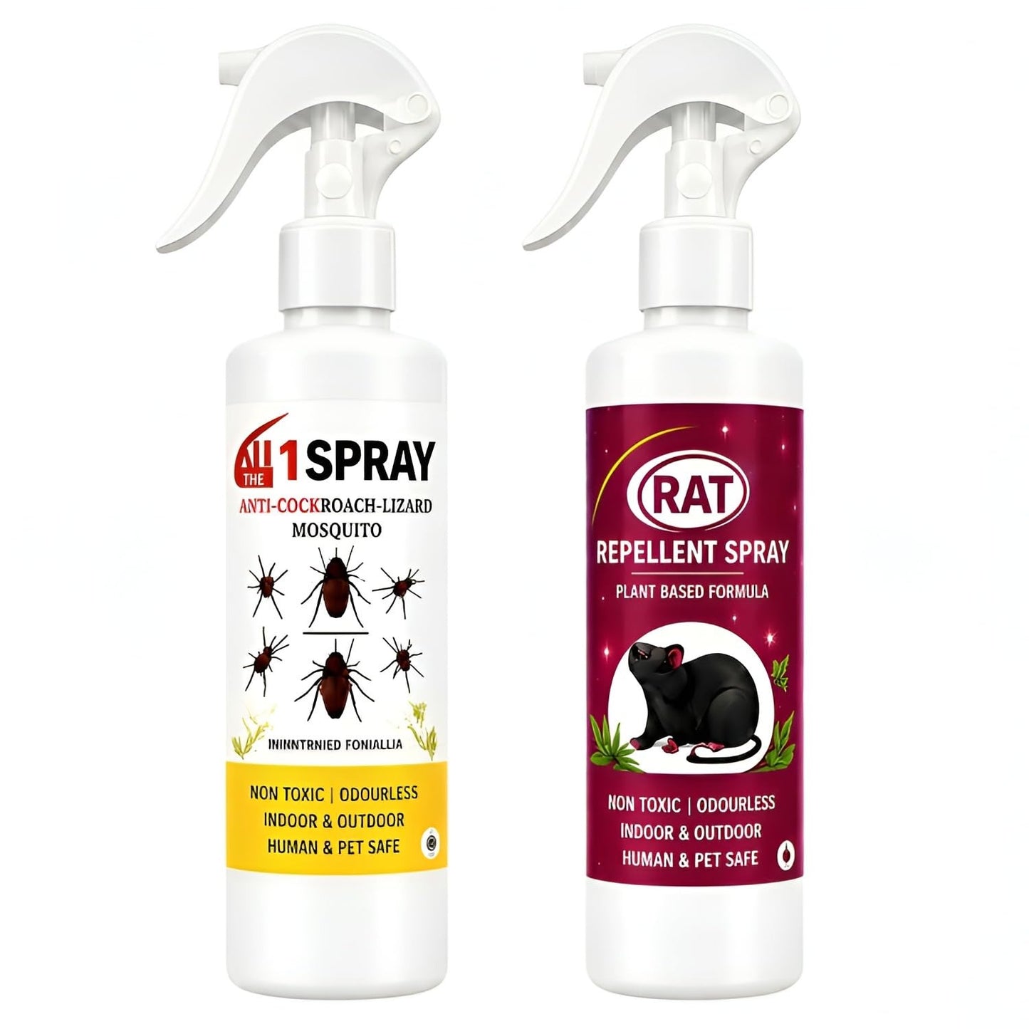 PestOut® - All-in-One Pest Control Combo for Rodent, Cockroach, Ant & Lizard Repellent Spray
