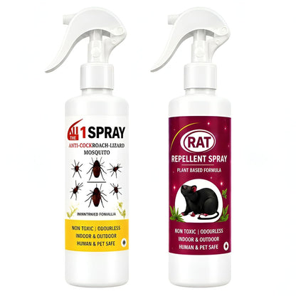 PestOut® - All-in-One Pest Control Combo for Rodent, Cockroach, Ant & Lizard Repellent Spray