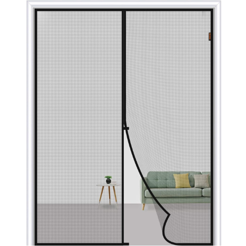 Mesh Magnetic Mosquito Screen Door Net Curtain with Magnets Reinforced Polyester
