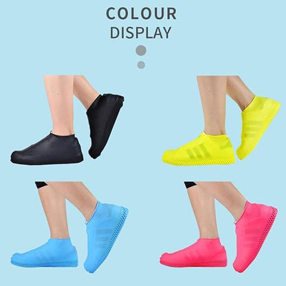ShieldSole® - 2 Pairs Reusable Shoe Covers, Anti-Slip Water Resistant Overshoes Silicone(random color)