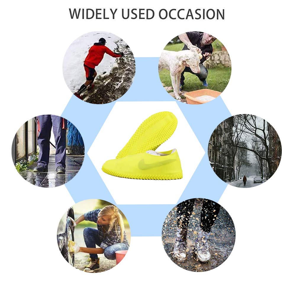ShieldSole® - 2 Pairs Reusable Shoe Covers, Anti-Slip Water Resistant Overshoes Silicone(random color)