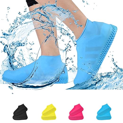 ShieldSole® - 2 Pairs Reusable Shoe Covers, Anti-Slip Water Resistant Overshoes Silicone(random color)