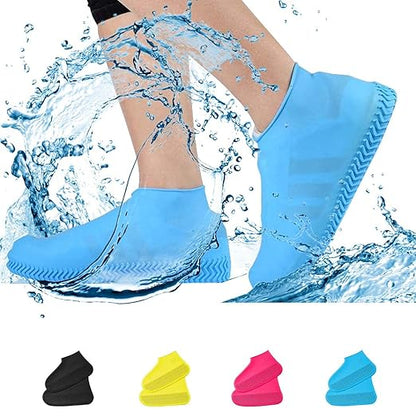 ShieldSole® - 2 Pairs Reusable Shoe Covers, Anti-Slip Water Resistant Overshoes Silicone(random color)